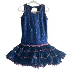 Ooh! La, La! Couture Blue Sequin Princess Dress 2T